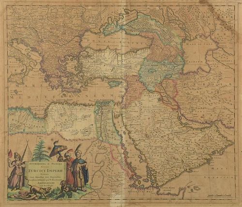 TURKISH EMPIRE MAP, JUSTUS DANCKERTS