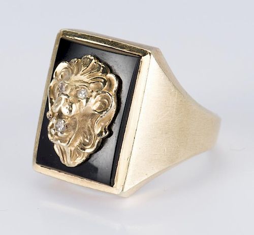 14K LION RING14K gold gent s ring 388929