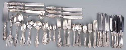 3 PATTERNS STERLING FLATWARE, 80