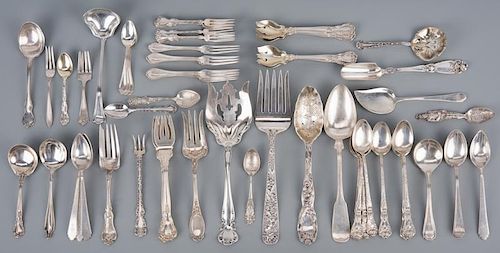 64 PCS ASSORTED STERLING FLATWARELarge