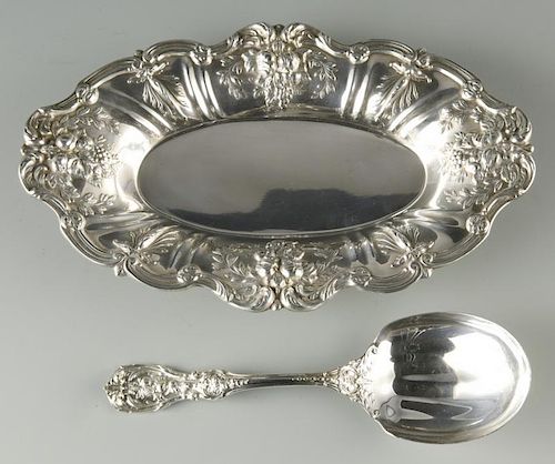 FRANCIS I STERLING BREAD TRAY AND