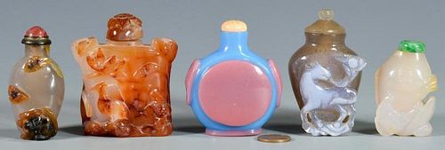 5 CHINESE SNUFF BOTTLES INC WHITE 388b00