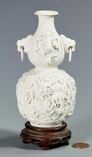 CHINESE BISCUIT PORCELAIN DOUBLE