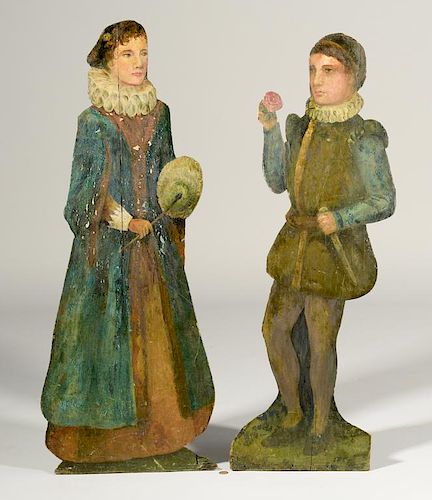 PAIR OF 18TH CENTURY DUMMY BOARDSTwo 388b5d