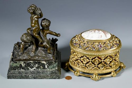 FRENCH TAHAN CASKET & BRONZE AFTER