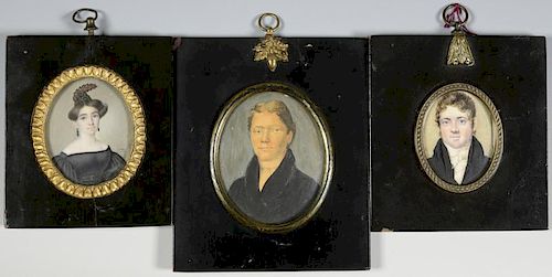 3 MINIATURE PORTRAITS INC SIGNED 388bab