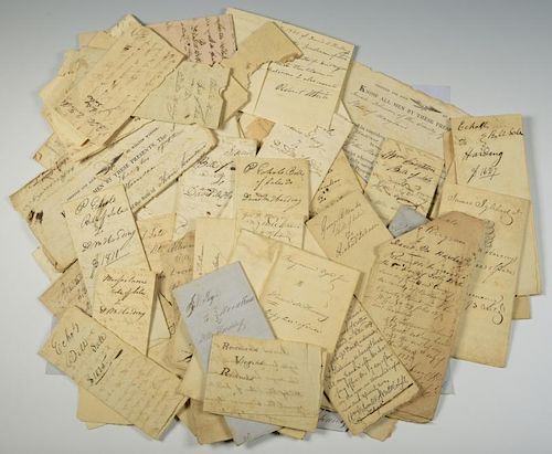 SLAVE ARCHIVE INCL. 68 BILLS OF SALEArchive