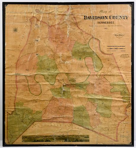 1871 FOSTER MAP OF DAVIDSON COUNTYLarge,