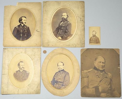 UNION OFFICERS CDVS & ALBUMEN PRINTSAutographed