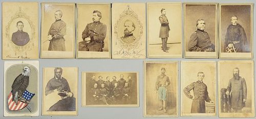 GROUP OF 13 CIVIL WAR RELATED CDV