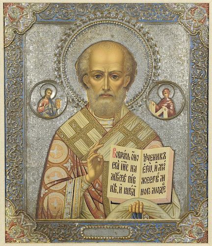 RUSSIAN ICON, ST. NICHOLASRussian Icon