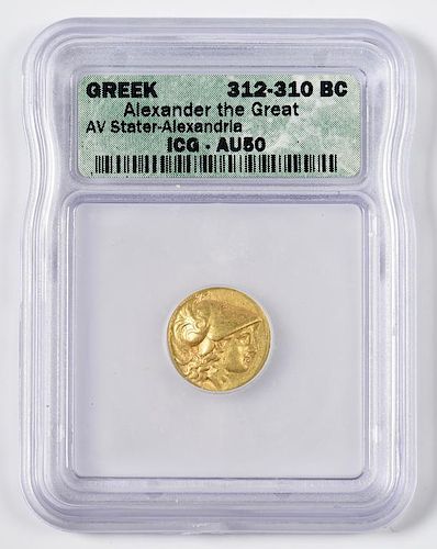 ALEXANDER THE GREAT AV STATER COIN,