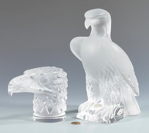 LALIQUE GLASS EAGLE SCULPTURE,