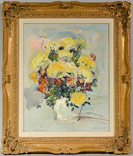 STERLING STRAUSER OIL ON BOARD FLORAL