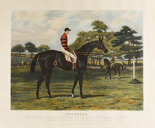 19TH C. FRAMED AQUATINT OF IROQUOISAquatint