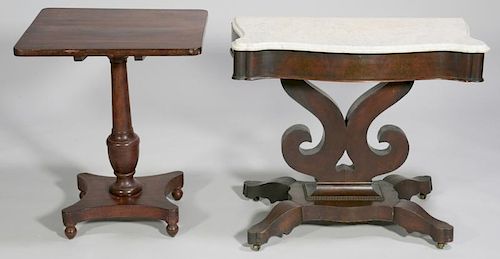 CLASSICAL TILT TOP AND MARBLE TOP PIER