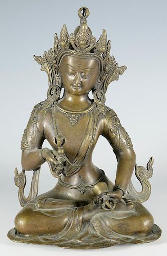 BRONZE BODHISATTVALarge Sino tibetan 388f40