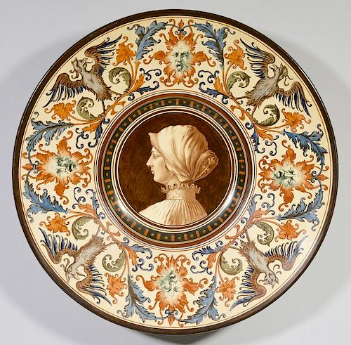 AUSTRIAN SCHUTZ MAJOLICA CHARGERAustrian