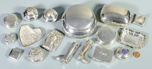 GROUP STERLING SILVER TRINKETS, 15 ITEMS15