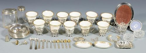 47 PCS ASSORTED SILVER INCL DEMITASSE 389053