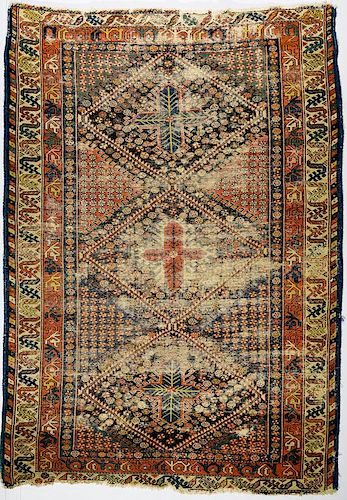 VINTAGE SOUTH PERSIAN RUG 4 10  38907d