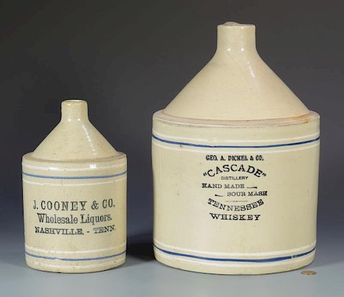 2 MIDDLE TN STONEWARE ADVERTISING