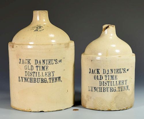 2 JACK DANIELS ADVERTISING WHISKEY JUGS1st