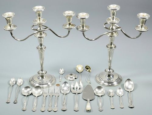 STERLING FLATWARE & CANDELABRA,