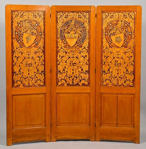 PANEL SCREEN J W FOSDICK PYROGRAPHYThree 389108