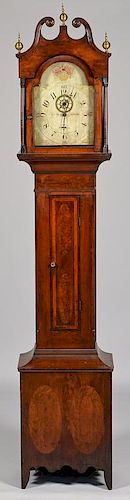 L.W. LEWIS TALL CASE CLOCK, TRUMBULL