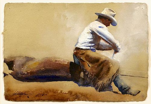 WILLIAM MATTHEWS WATERCOLOR, DEHORNING