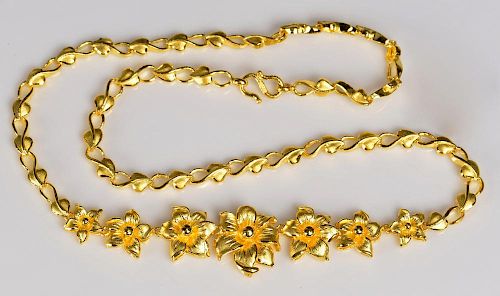 24K CHINESE NECKLACE, 40.6 GRAMS24K