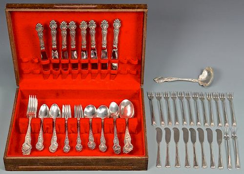 78 PCS. FLATWARE INC. WALLACE VIOLET