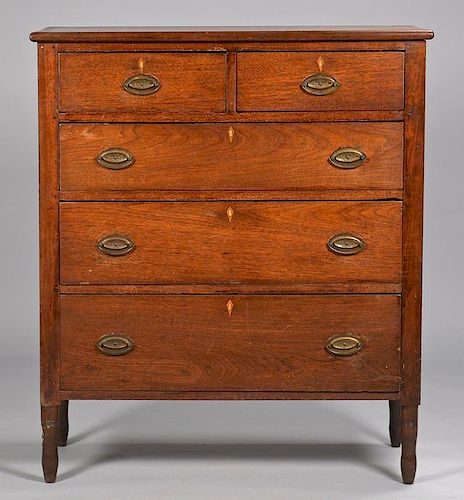EAST TN WALNUT CHEST OF DRAWERS,