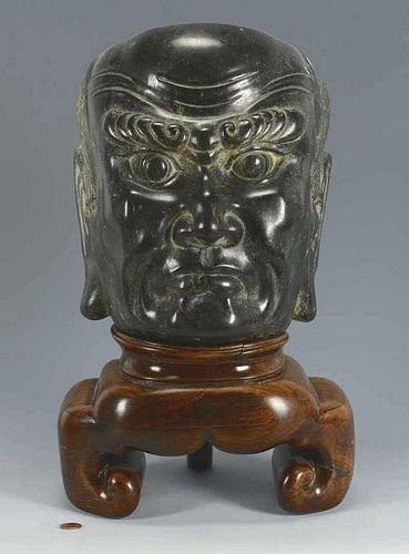 CHINESE HARDSTONE MASK W CUSTOM 3891d1