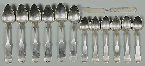 GROUP OF KY COIN SILVER FLATWARE1st 3891f0