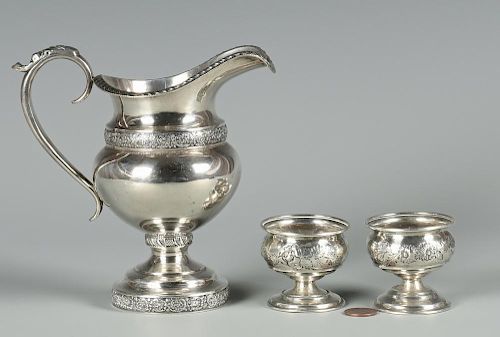 PAIR COIN SILVER SALTS AND KITTS