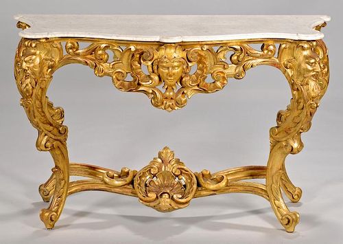 CONTINENTAL GILTWOOD CONSOLE TABLE 389204