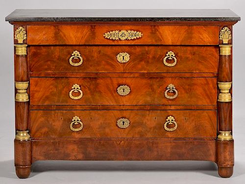 FRENCH 2ND EMPIRE CHEST W ORMOLU 389206