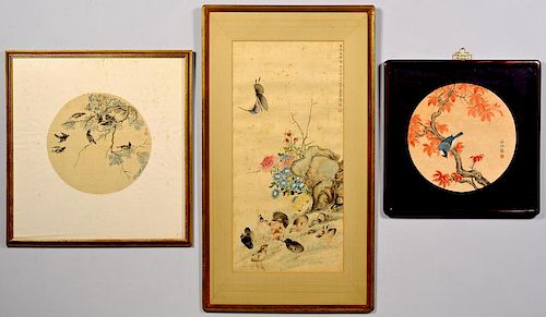 GROUP OF 3 CHINESE PAINTINGS3 Chinese 38921a