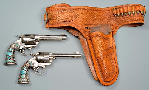 2 COLT PISTOLS, .45 CALIBER W/