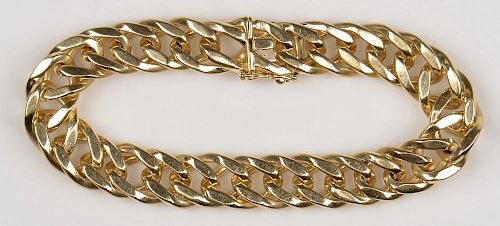 14K LINK BRACELET, 52.6 GRAMS14K