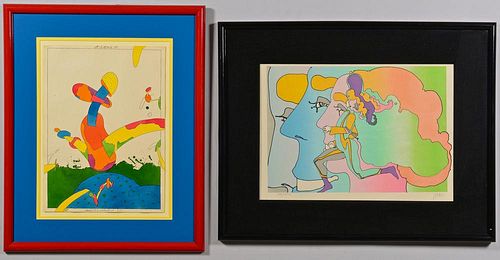 2 WORKS ON PAPER INCL PETER MAX1st 3892cf
