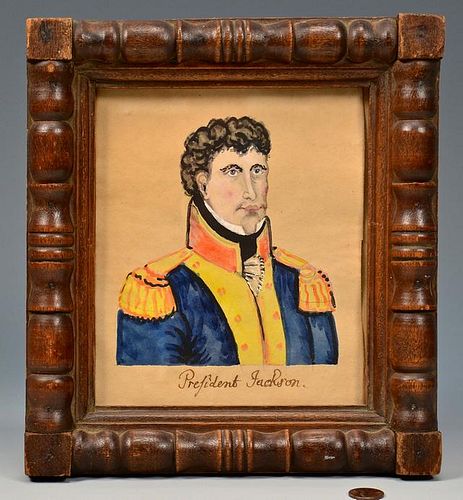 FOLK ART PORTRAIT OF PRESIDENT 3892f4