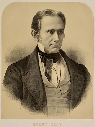 LITHOGRAPHIC PORTRAIT OF HENRY CLAYLithographic