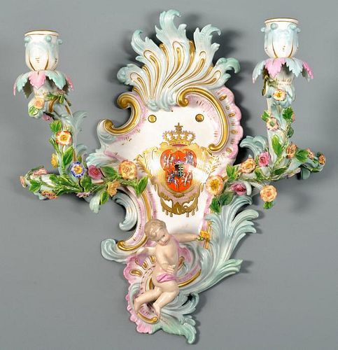 MEISSEN ARMORIAL SCONCEMeissen