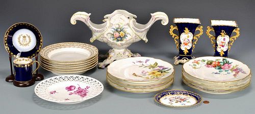 LARGE GROUPING OF EUROPEAN PORCELAIN1st