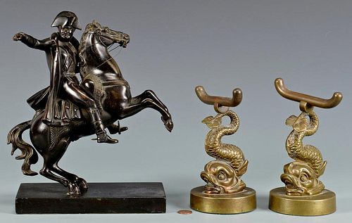 BRONZE NAPOLEON SCULPTURE ON HORSEBACK