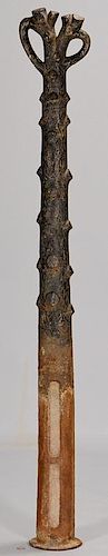 IRON PAINTED HITCHING POST, TREE