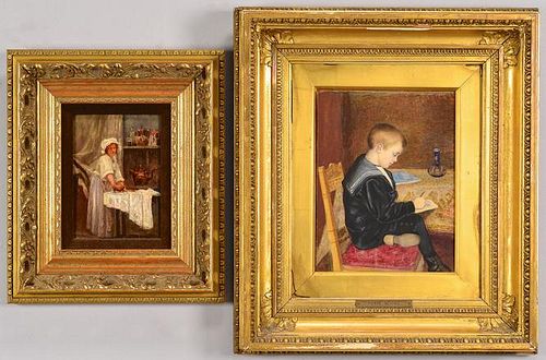 TWO EUROPEAN GENRE PAINTINGS1st 38935c